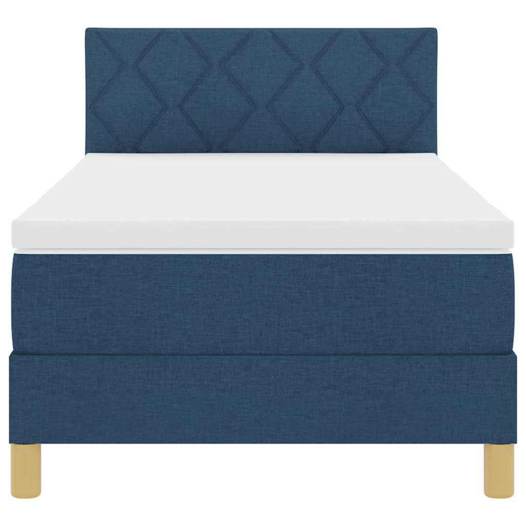 Letto a Sorgente LED con cuscino Blu 90 x 190 cm Tessuto | homemem39