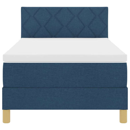 Letto a Sorgente LED con strisce LED Blu 90 x 200 cm Tessuto | homemem39