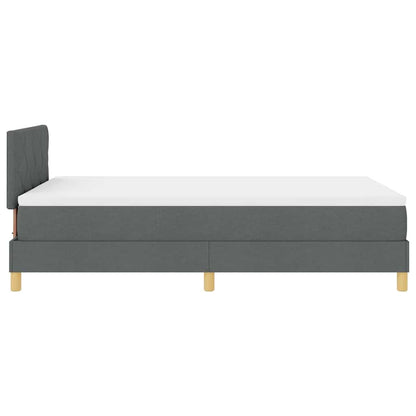 Letto a molle con materasso Grigio scuro 120 x 190 cm Tessuto