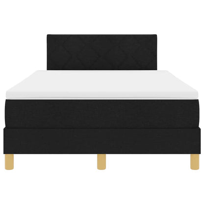 Letto a Sorgente LED con cuscino Nero 120 x 190 cm Tessuto | homemem39