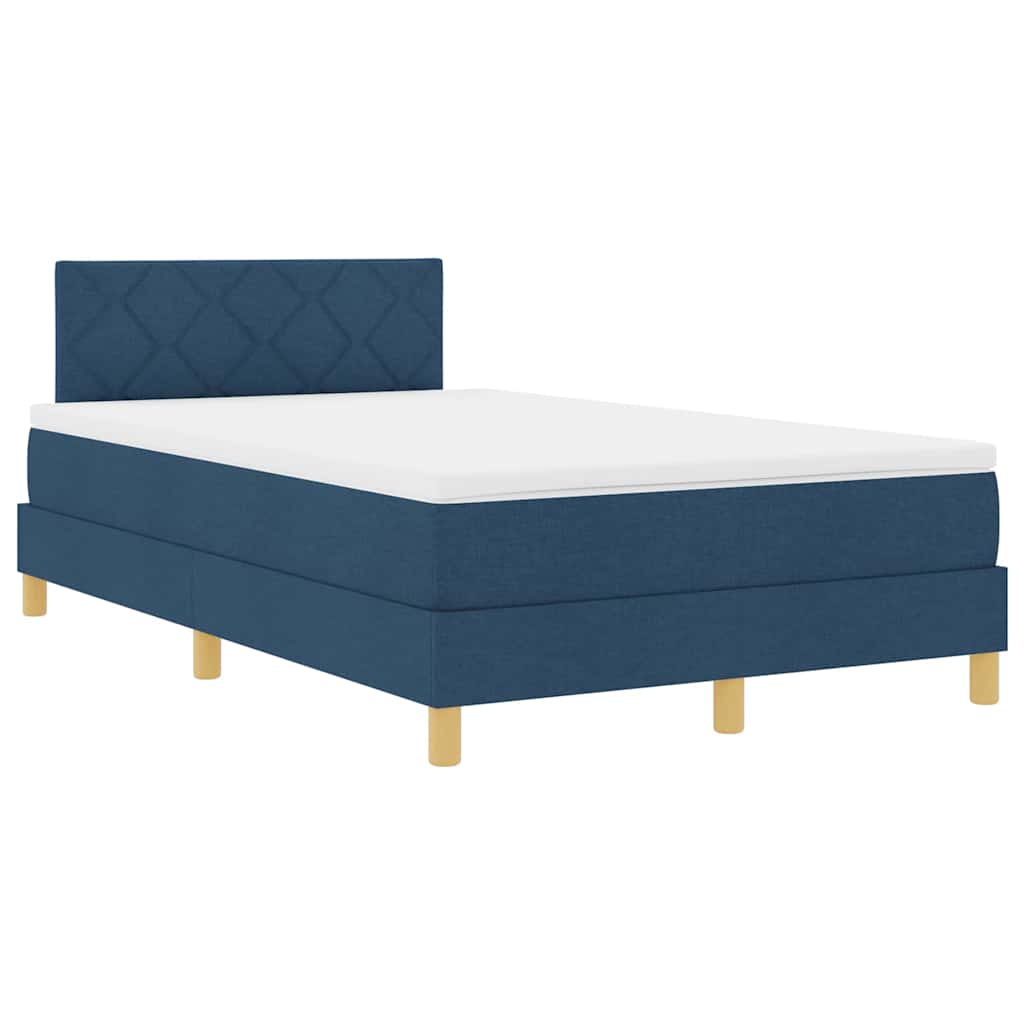 Letto a Sorgente LED con strisce LED Blu 120 x 190 cm Tessuto | homemem39
