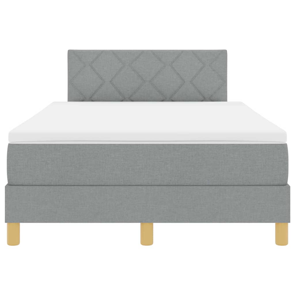 Letto a Sorgente LED Grigio chiaro 120 x 200 cm Tessuto | homemem39