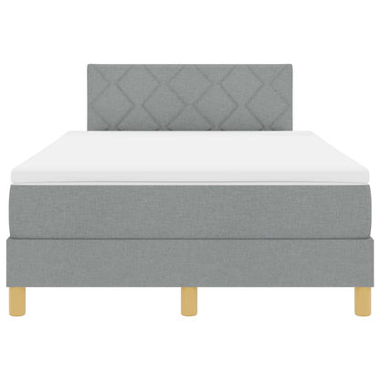 Letto a Sorgente LED Grigio chiaro 120 x 200 cm Tessuto | homemem39