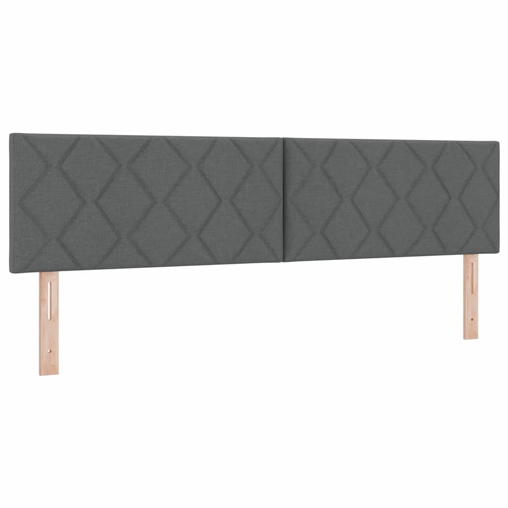 Letto a Sorgente LED Grigio scuro 180 x 200 cm Tessuto | homemem39