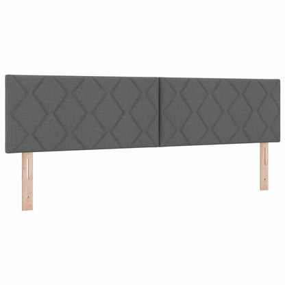 Letto a Sorgente LED Grigio scuro 180 x 200 cm Tessuto | homemem39