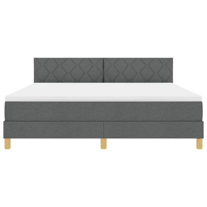 Letto a Sorgente LED Grigio scuro 180 x 200 cm Tessuto | homemem39