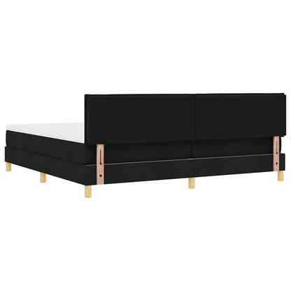 Letto a Sorgente LED con strisce LED Nero 200 x 200 cm Tessuto | homemem39