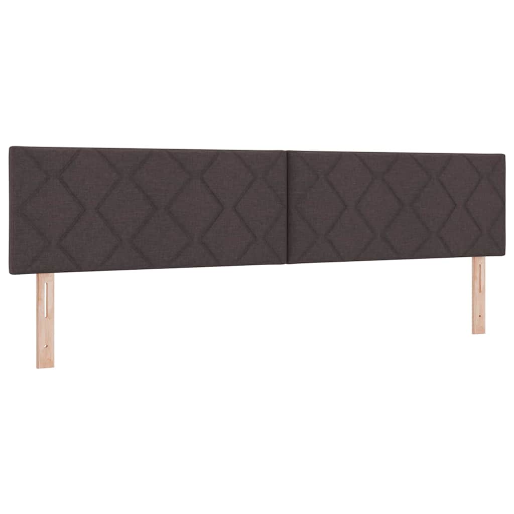 Letto a Sorgente LED Marrone Scuro 200 x 200 cm Tessuto | homemem39