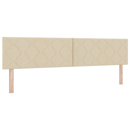 Letto a Sorgente LED con strisce LED Crema 200 x 200 cm Tessuto | homemem39