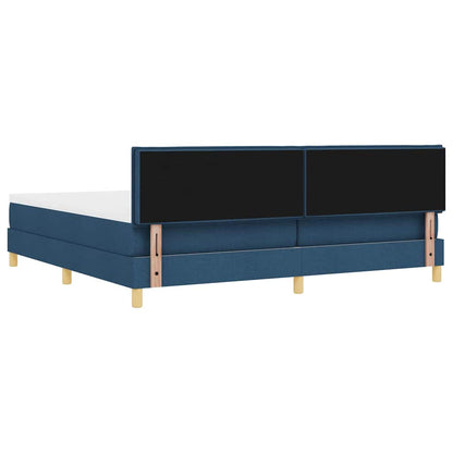 Letto a Sorgente LED con strisce LED Blu 200 x 200 cm Tessuto | homemem39