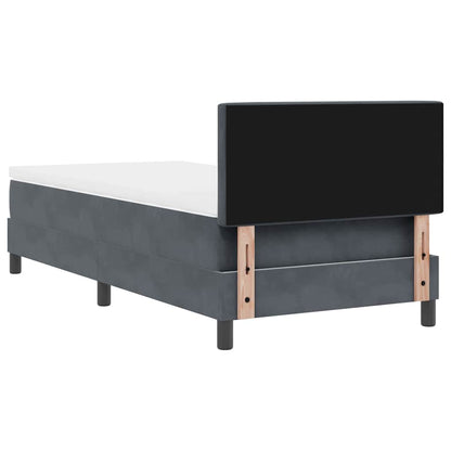 Letto a Sorgente LED con led Grigio scuro 100 x 200 cm Velluto | homemem39