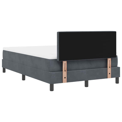 Letto a Sorgente LED con led Grigio scuro 120 x 190 cm Velluto | homemem39