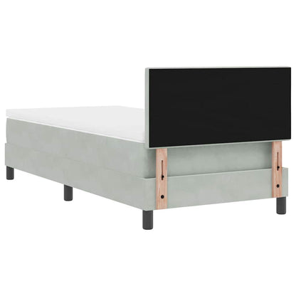 Letto a Sorgente LED Grigio chiaro 90 x 200 cm Velluto | homemem39