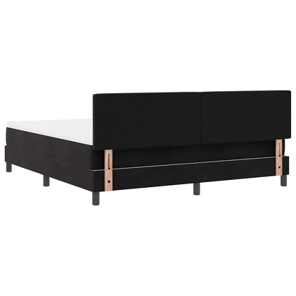 Letto a Sorgente LED con strisce LED Nero 180 x 200 cm Velluto | homemem39