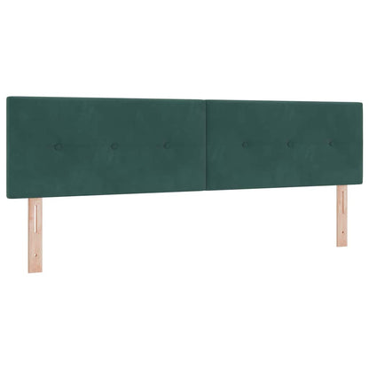 Letto a Sorgente LED con led Verde Scuro 180 x 200 cm Velluto