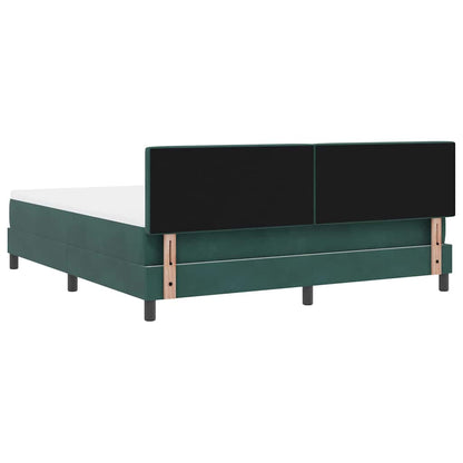 Letto a Sorgente LED Verde Scuro 180 x 200 cm Velluto | homemem39