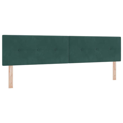 Letto a Sorgente LED Verde Scuro 200 x 200 cm Velluto | homemem39