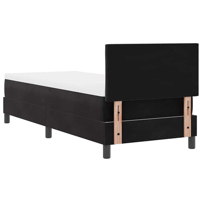 Letto a Sorgente LED con strisce LED Nero 80 x 200 cm Velluto | homemem39