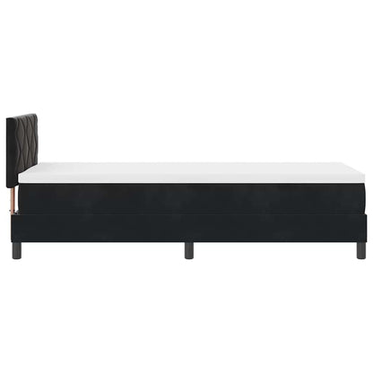 Letto a Sorgente LED con strisce LED Nero 80 x 200 cm Velluto | homemem39