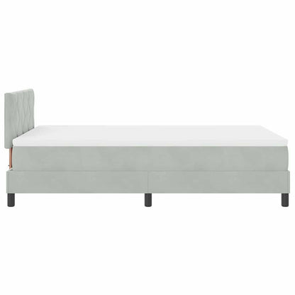 Letto a Sorgente LED Grigio chiaro 120 x 190 cm Velluto | homemem39