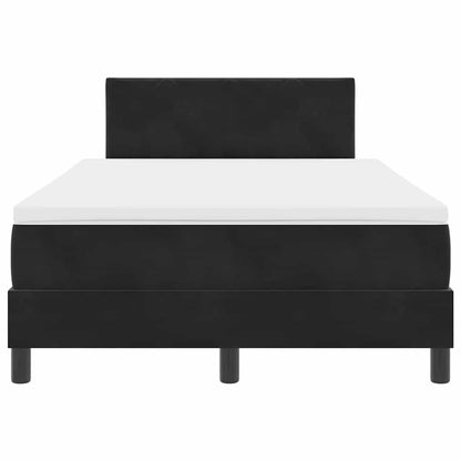 Letto a Sorgente LED con strisce LED Nero 120 x 200 cm Velluto | homemem39