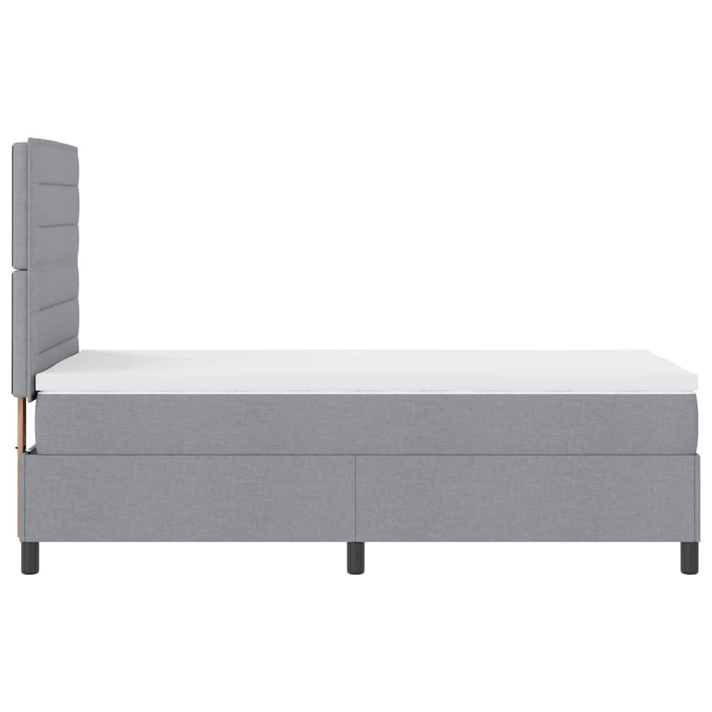 Letto a molle con materasso Grigio chiaro 80 x 200 cm Tessuto | homemem39