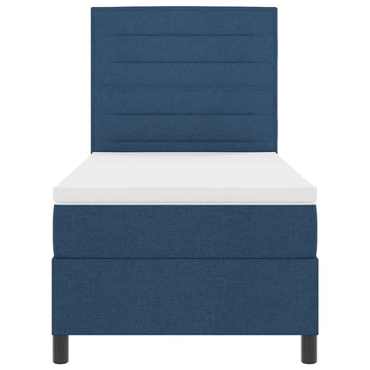 Letto a molle con materasso con led Blu 90 x 190 cm Tessuto | homemem39