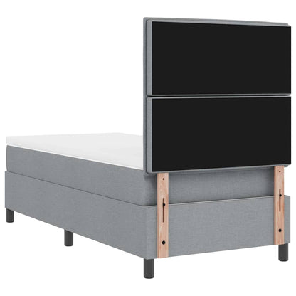 Letto a molle con materasso Grigio chiaro 100 x 200 cm Tessuto | homemem39