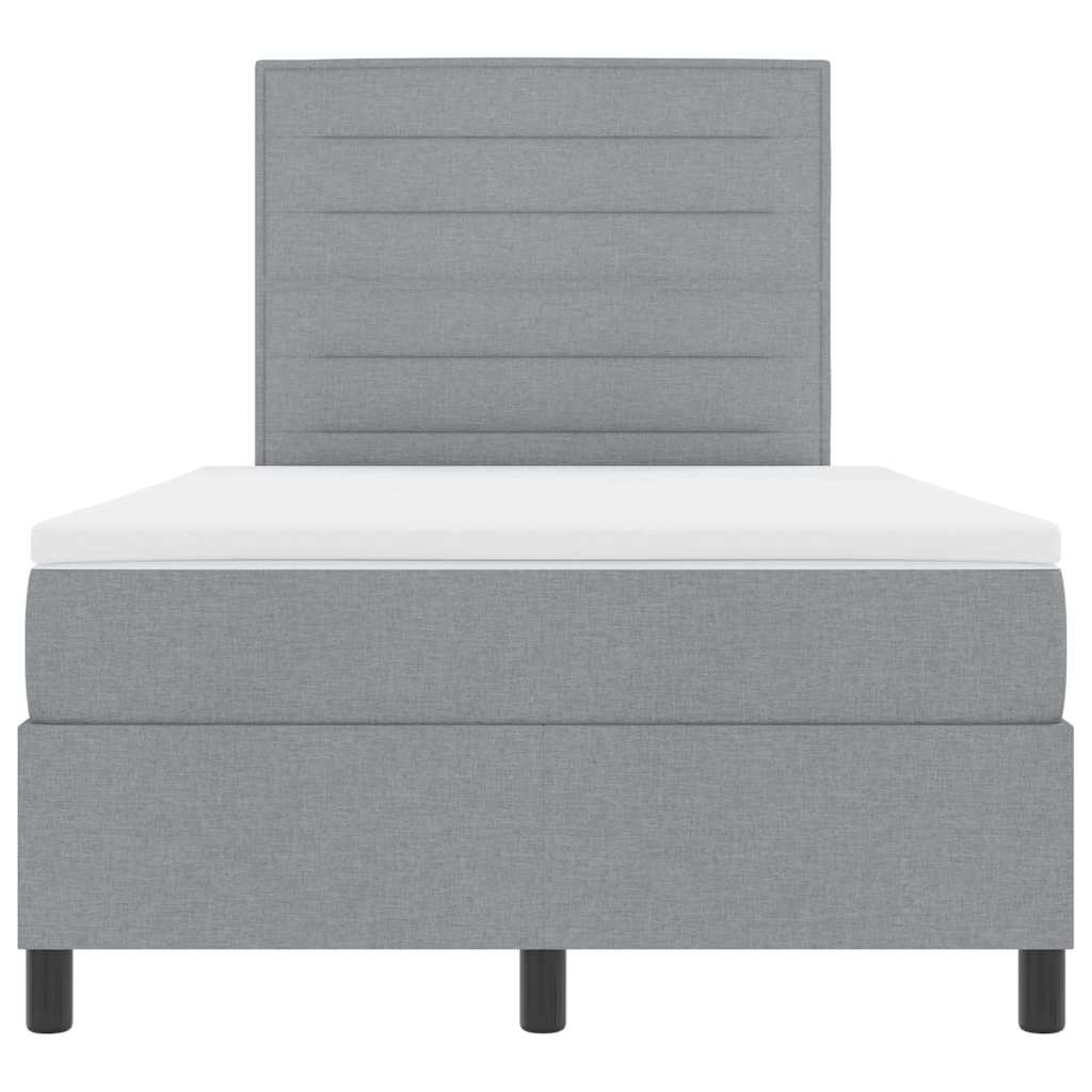 Letto a molle con materasso Grigio chiaro 120 x 200 cm Tessuto | homemem39