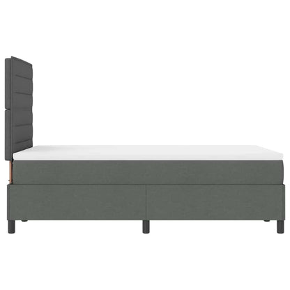 Letto a molle con materasso Grigio scuro 120 x 200 cm Tessuto