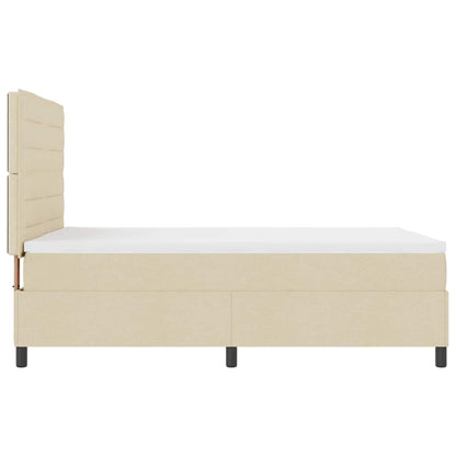 Letto a molle con materasso con led Crema 140 x 200 cm Tessuto | homemem39