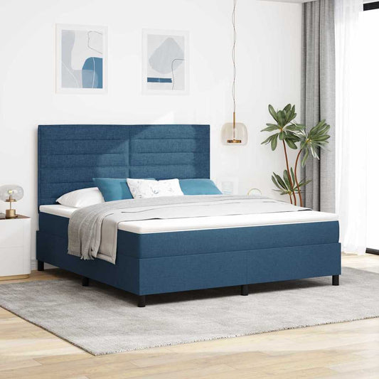 Letto a molle con materasso con led Blu 180 x 200 cm Tessuto | homemem39