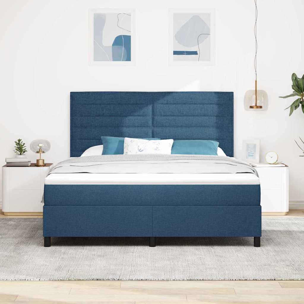 Letto a molle con materasso con led Blu 180 x 200 cm Tessuto | homemem39