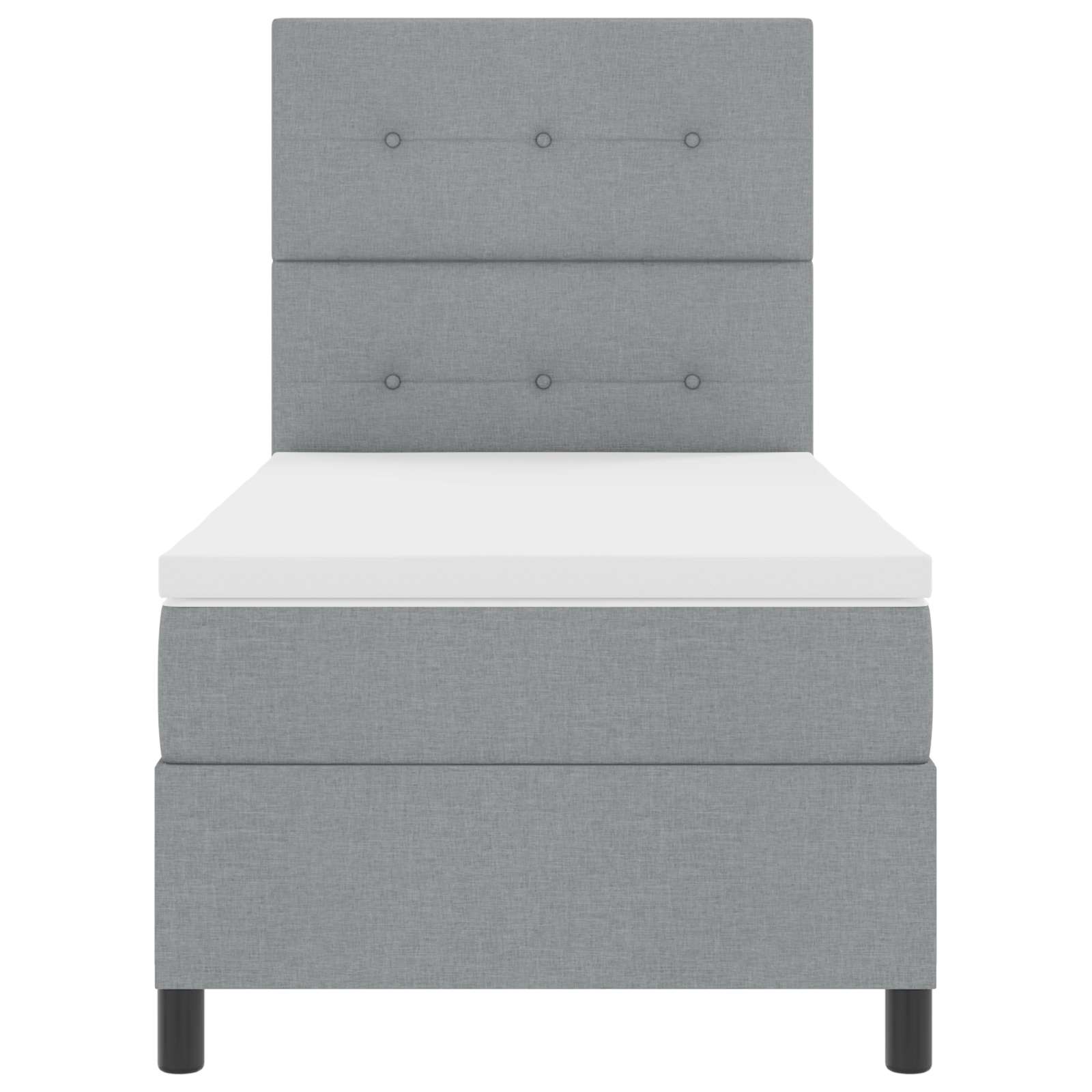 Letto a molle con strisce LED Grigio chiaro 80 x 200 cm Tessuto | homemem39