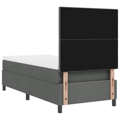 Letto a molle con strisce LED Grigio scuro 80 x 200 cm Tessuto | homemem39