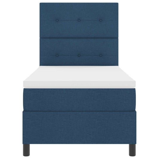 Letto a molle con strisce LED Blu 80 x 200 cm Tessuto | homemem39