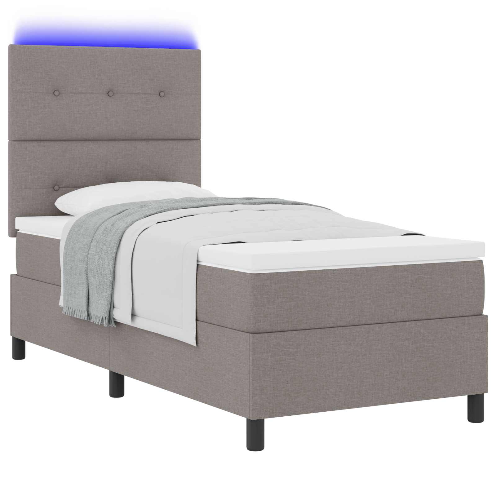 Letto a molle con strisce LED Talpa 90 x 190 cm Tessuto | homemem39