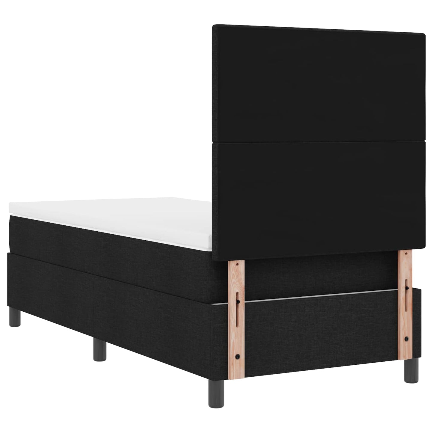 Letto a molle con strisce LED Nero 90 x 200 cm Tessuto | homemem39