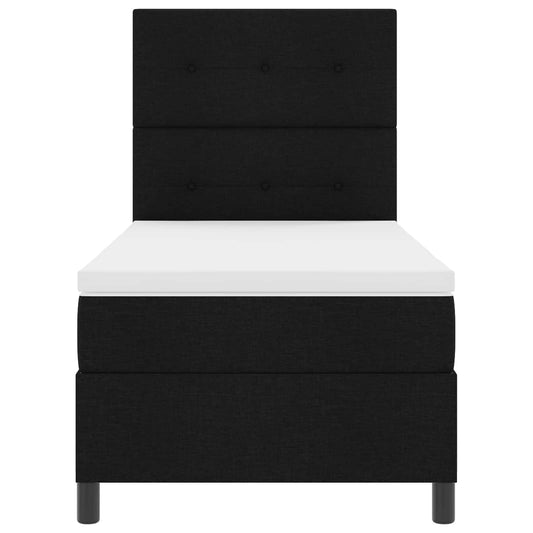 Letto a molle con strisce LED Nero 90 x 200 cm Tessuto | homemem39