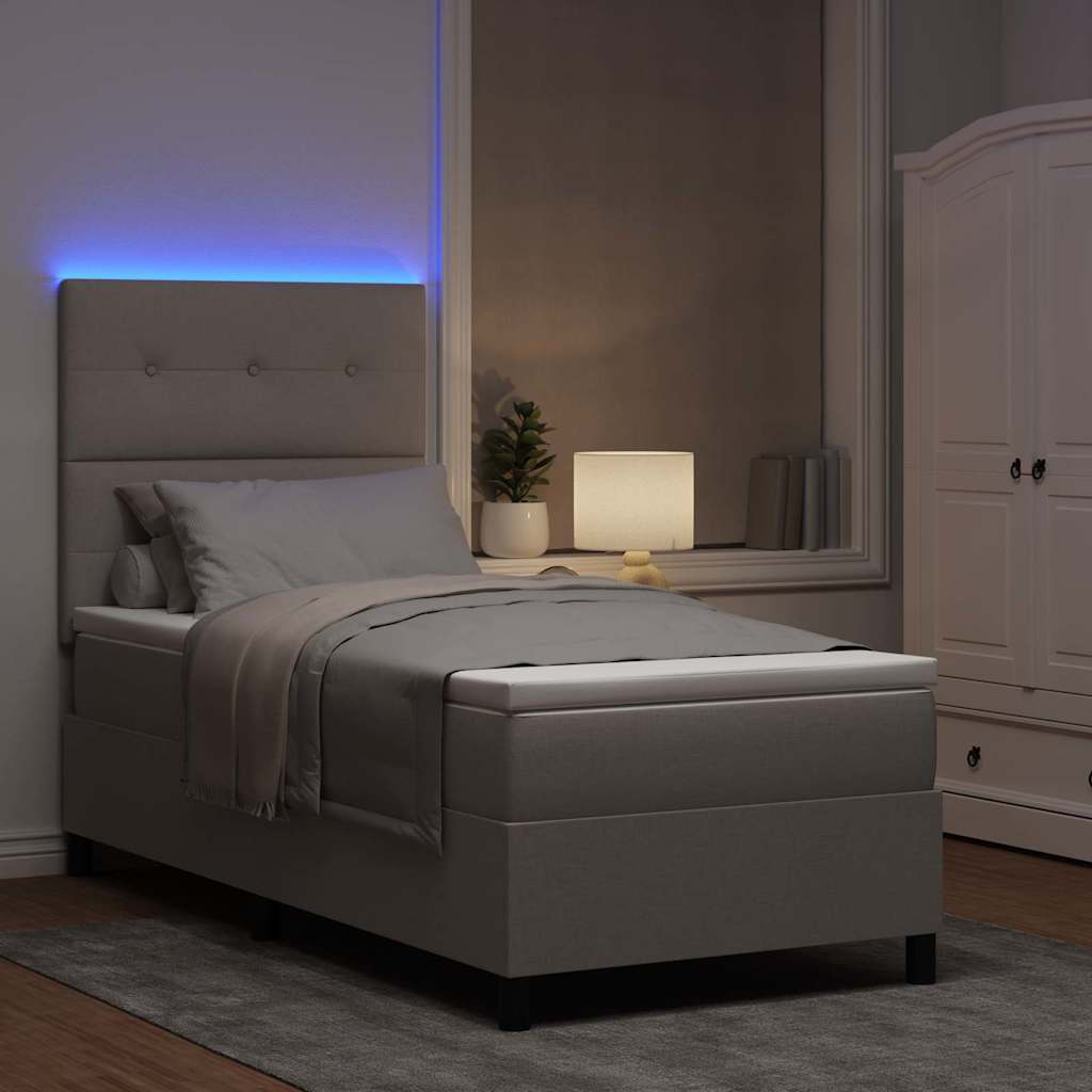 Letto a molle con strisce LED Talpa 90 x 200 cm Tessuto | homemem39