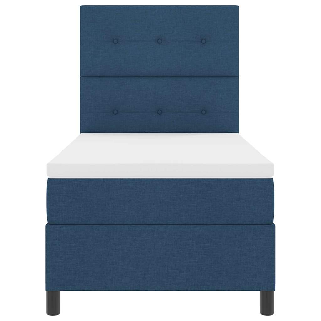 Letto a molle con strisce LED Blu 100 x 200 cm Tessuto | homemem39