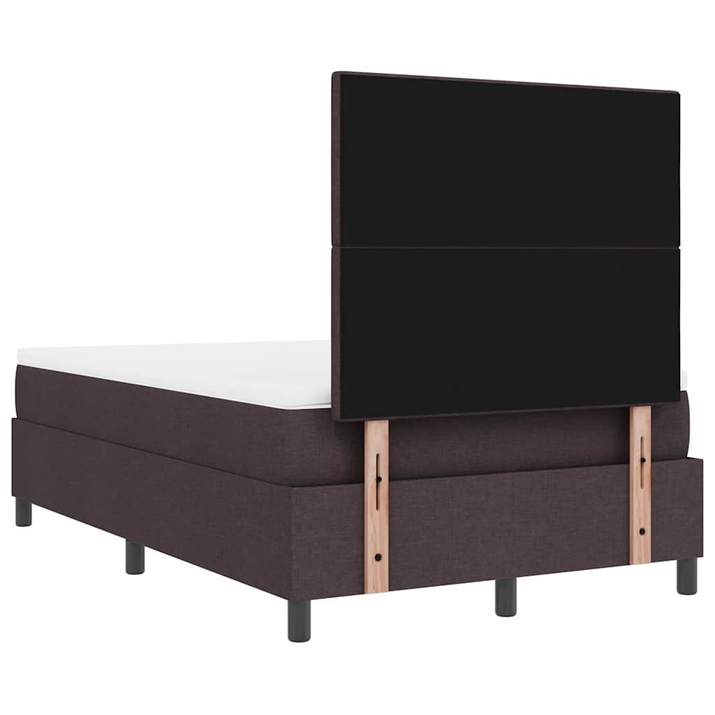 Letto a molle con testiera Marrone scuro 120 x 190 cm Tessuto | homemem39