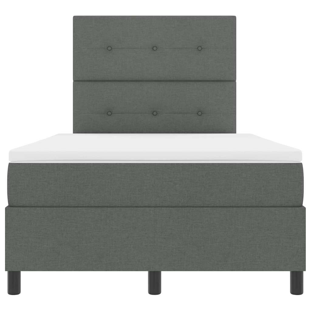 Letto a molle con materasso Grigio scuro 120 x 200 cm Tessuto - homemem39