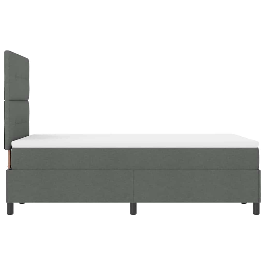 Letto a molle con materasso Grigio scuro 120 x 200 cm Tessuto - homemem39