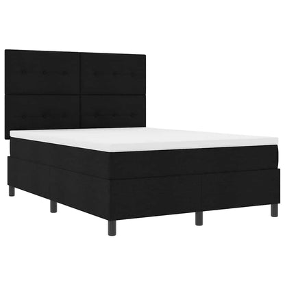 Letto a molle con strisce LED Nero 160 x 200 cm Tessuto | homemem39
