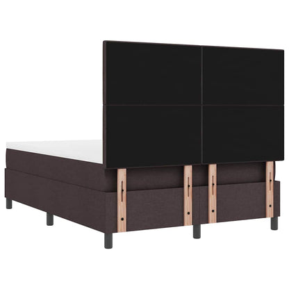 Letto a molle con testiera Marrone scuro 160 x 200 cm Tessuto | homemem39