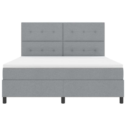 Letto a molle con testiera Grigio chiaro 180 x 200 cm Tessuto | homemem39