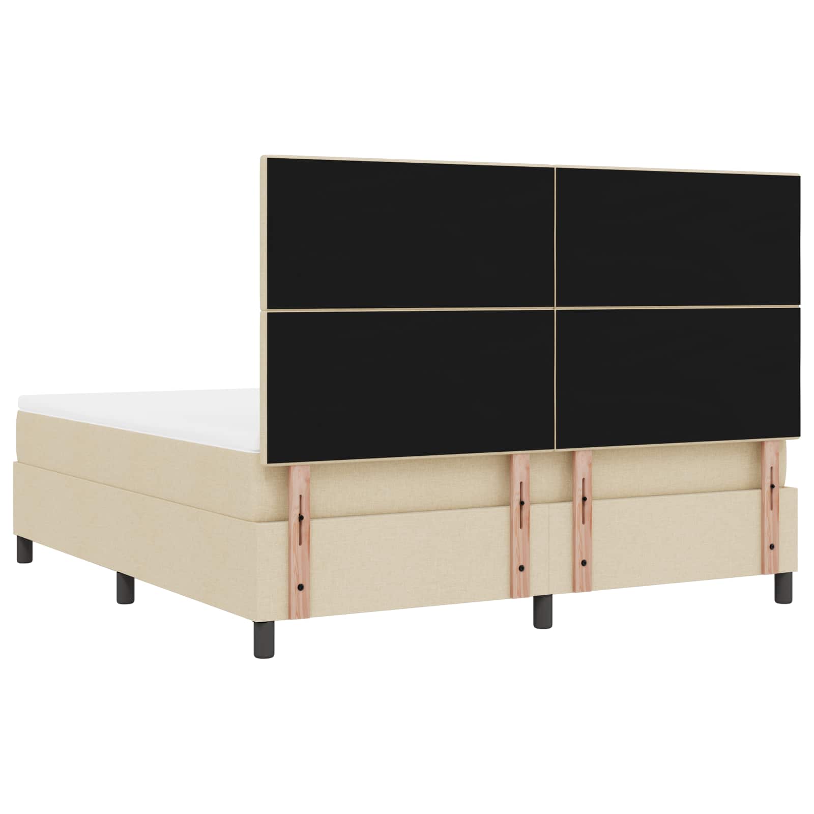 Letto a molle con strisce LED Crema 180 x 200 cm Tessuto | homemem39