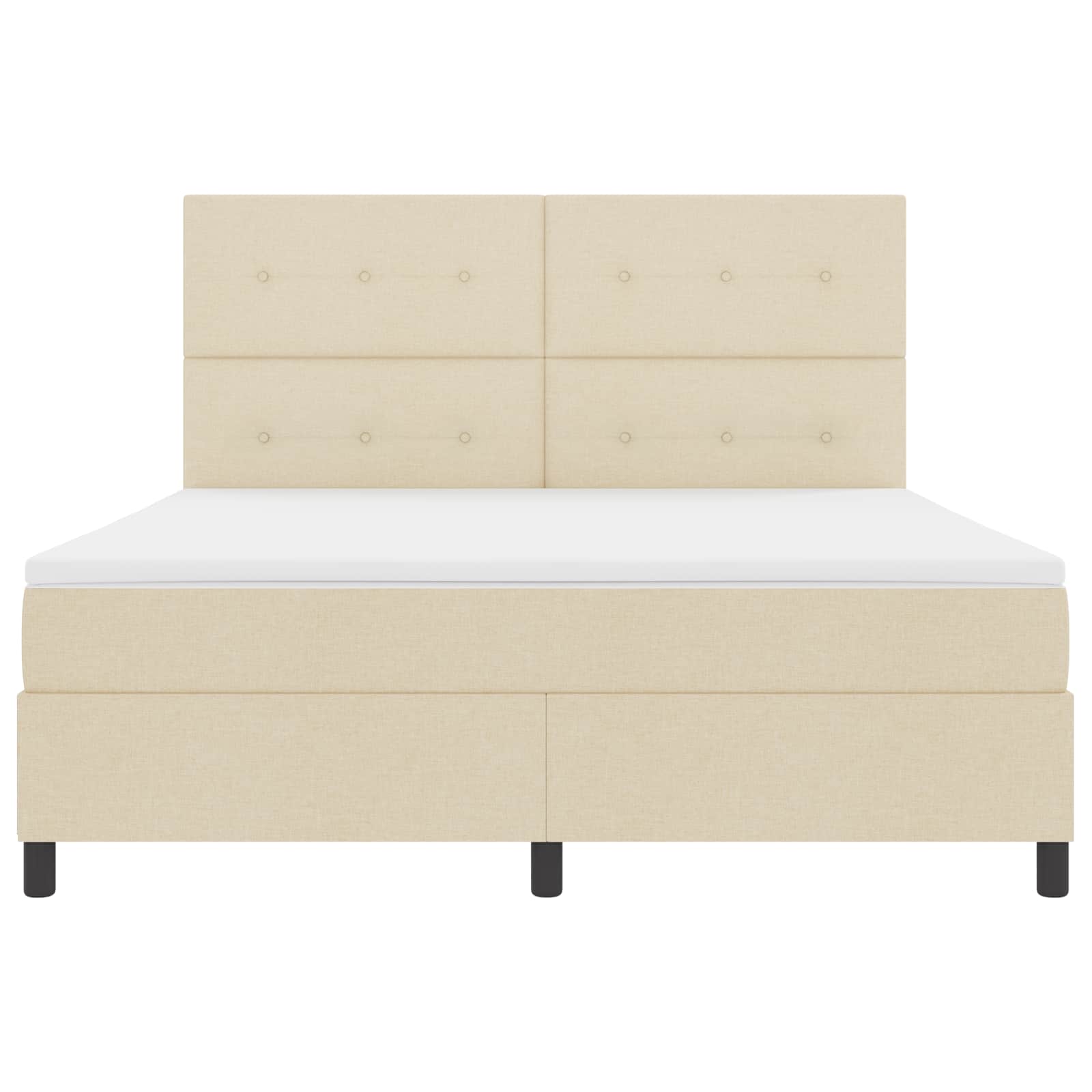 Letto a molle con strisce LED Crema 180 x 200 cm Tessuto | homemem39