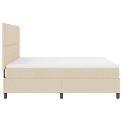 Letto a molle con strisce LED Crema 180 x 200 cm Tessuto | homemem39